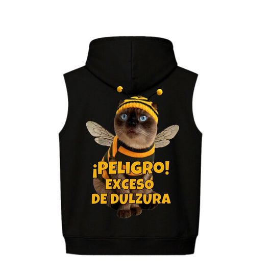 Hoodie Unisex Sin Mangas Boxy Fit