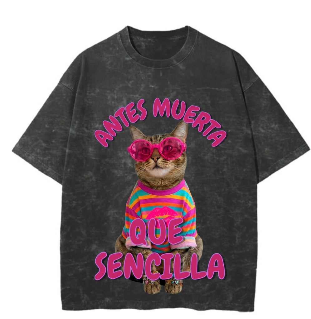 Playera Unisex Oversize Heavyweight Mineral Wash Vintage