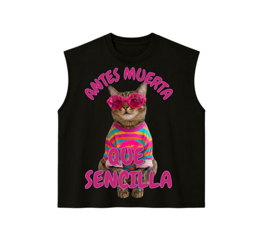 Playera Sin Mangas Boxy Fit Heavyweight