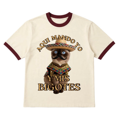 Playera Ringer Unisex Vintage