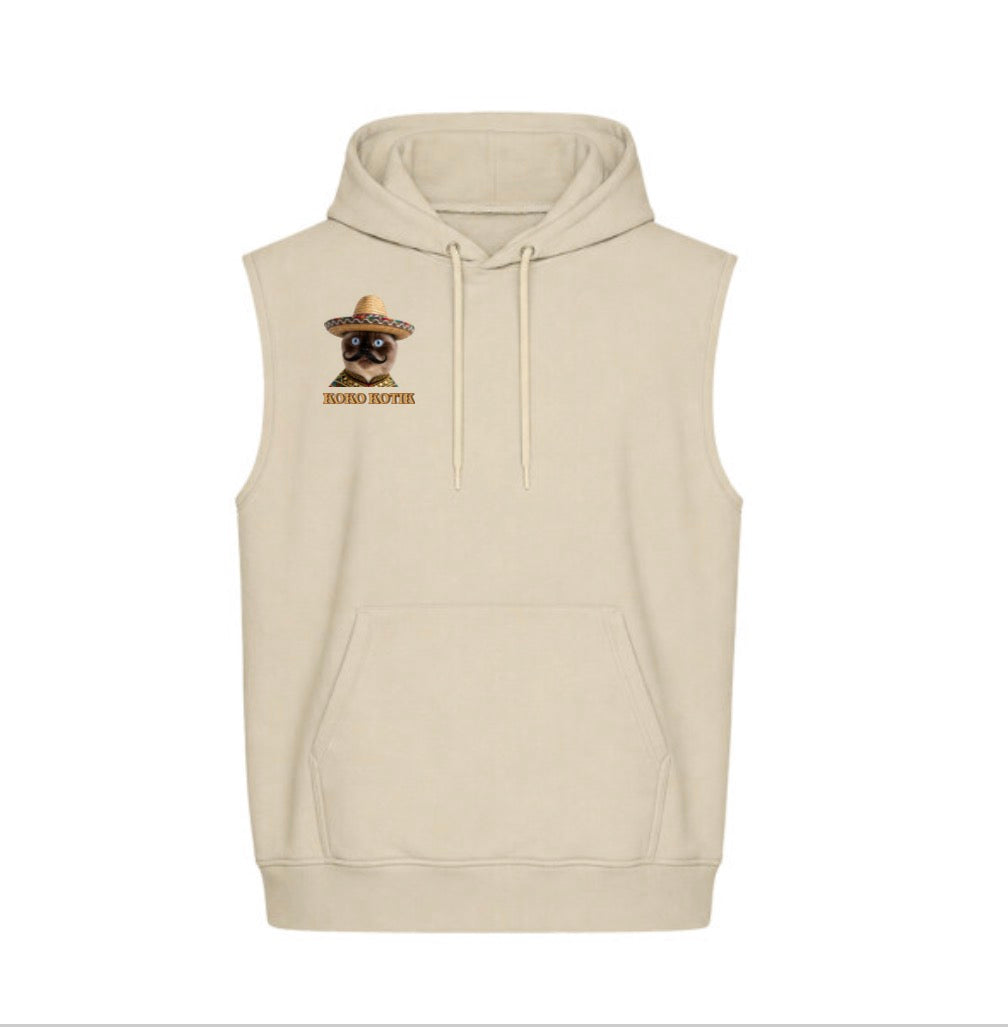 Hoodie Unisex Sin Mangas Boxy Fit