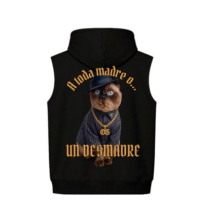 Hoodie Unisex Sin Mangas Boxy Fit