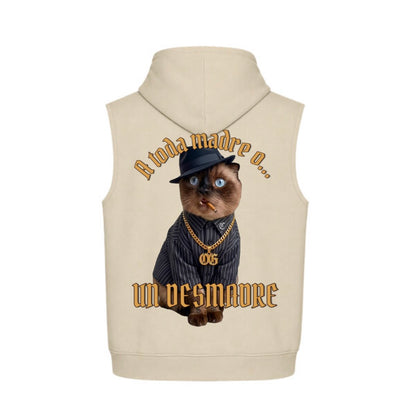 Hoodie Unisex Sin Mangas Boxy Fit