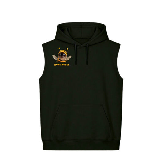 Hoodie Unisex Sin Mangas Boxy Fit