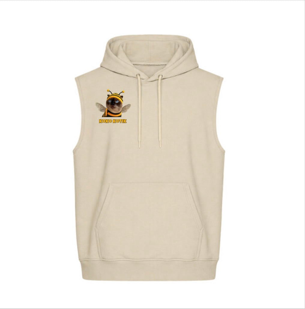 Hoodie Unisex Sin Mangas Boxy Fit