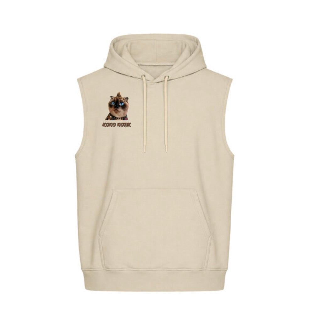 Hoodie Unisex Sin Mangas Boxy Fit