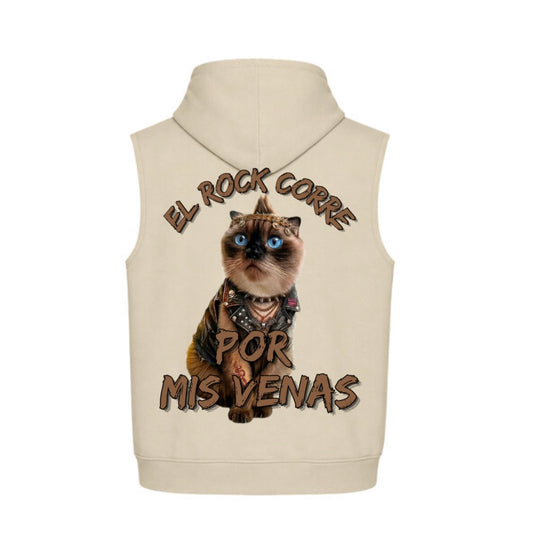 Hoodie Unisex Sin Mangas Boxy Fit