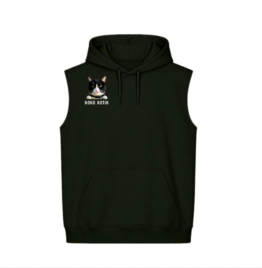 Hoodie Unisex Sin Mangas Boxy Fit