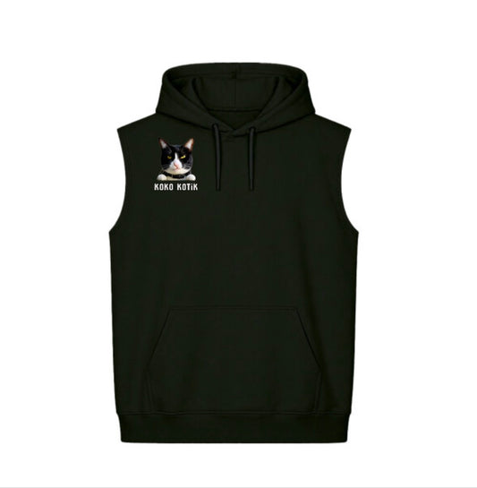Hoodie Unisex Sin Mangas Boxy Fit