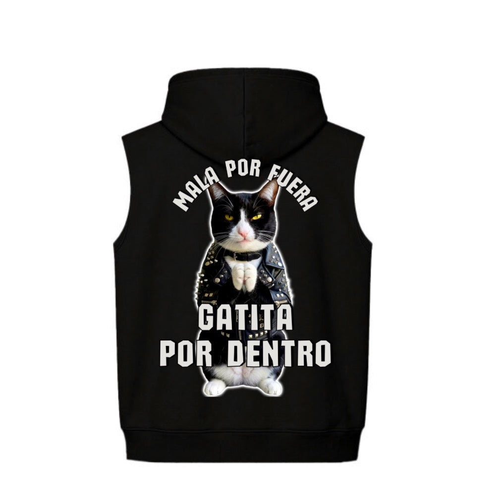 Hoodie Unisex Sin Mangas Boxy Fit