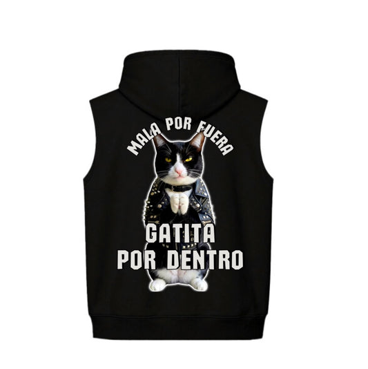 Hoodie Unisex Sin Mangas Boxy Fit